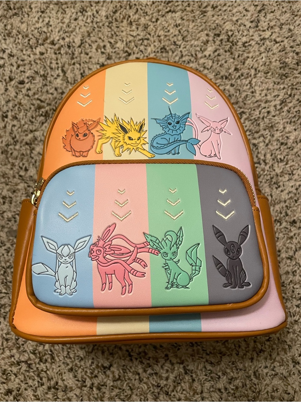 Loungefly Pokemon Eevee Evolution Pastal Mini Backpack HTF